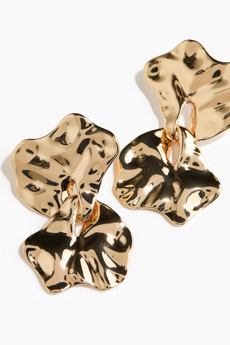 H&M Hammered pendant earrings