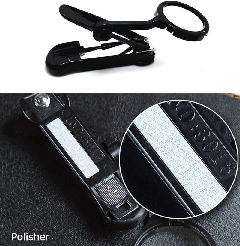 VIBRAL Nail Clipper With Magnifying Glass Portable Nail Clipper Heavy Duty Nail Cutter Smart Magnifier for Seniors Kids Men Women Multicolor Pack of 1 - Image 3