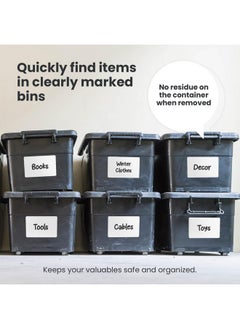 MESS Large Bin Labels For Storage Bins (50 6X4) Storage Bin Labels Pantry Labels Labels For Organizing Removable Labels For Storage Bins Craft Organization Moving Labels For Boxes  - Image 4