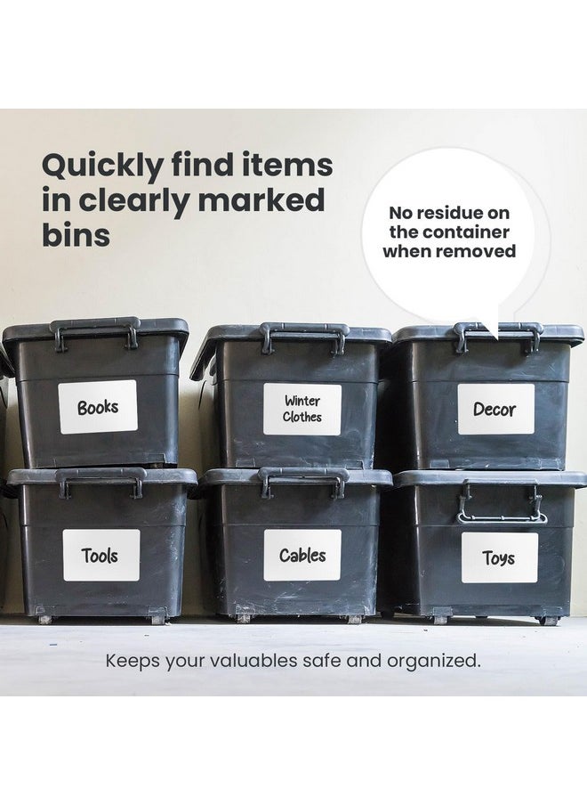 MESS Large Bin Labels For Storage Bins (50 6X4) Storage Bin Labels Pantry Labels Labels For Organizing Removable Labels For Storage Bins Craft Organization Moving Labels For Boxes  - Image 4