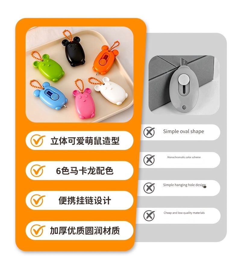 6pcs Box Opener Automatic Rebound Safe And Portable Letter Cutter For Express Parcels And Cardboard Boxes - Image 3