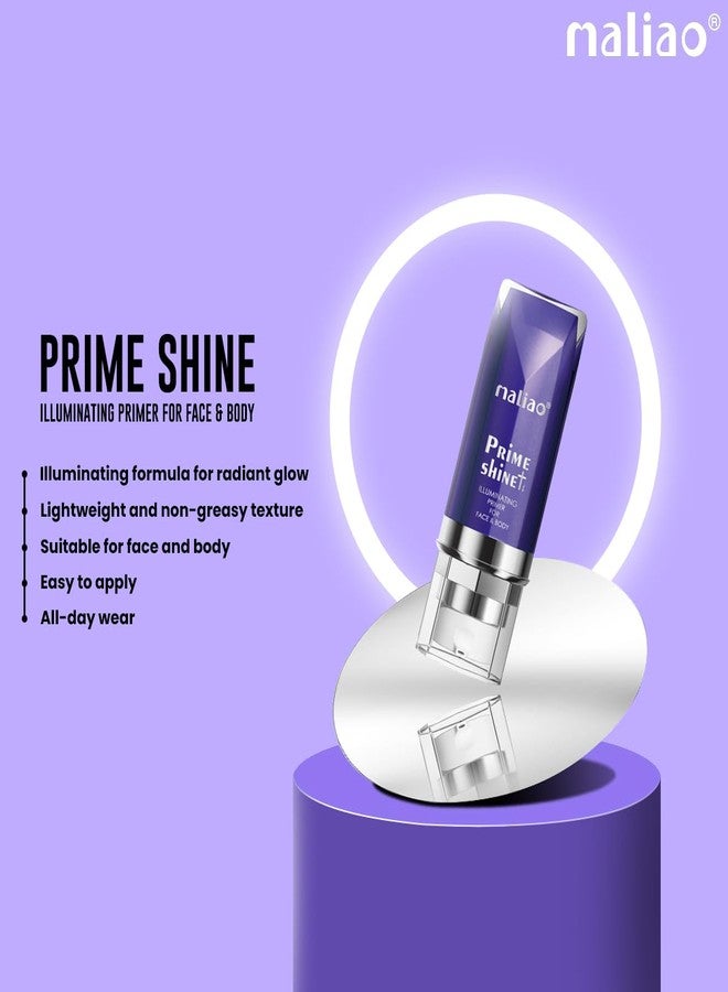 Maliao Prime Shine Illuminating Primer for Face & Body - Radiant Glow, Lightweight Formula, Non-Greasy Texture - Image 4