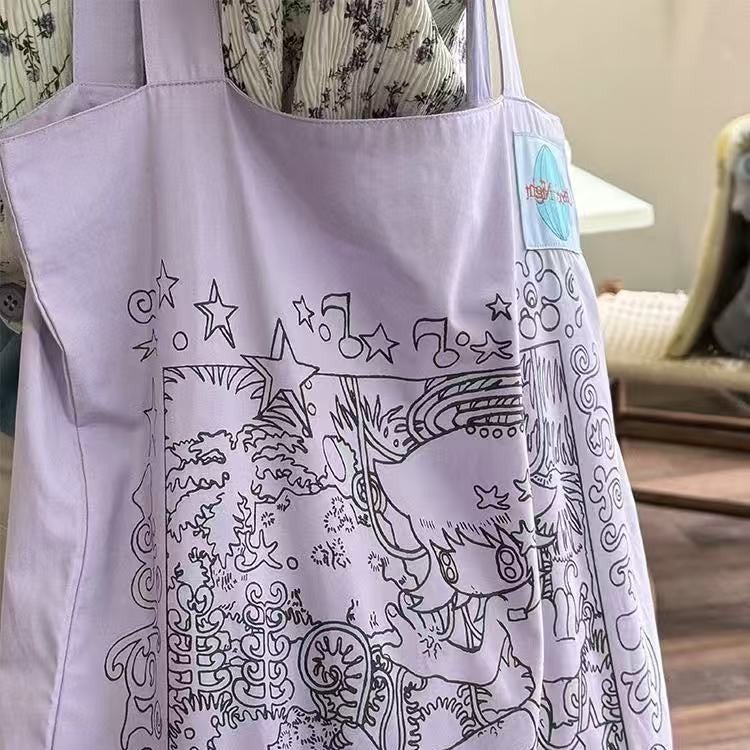 UnsocialNight x Owl Frog Printed Tote Bag - Image 4