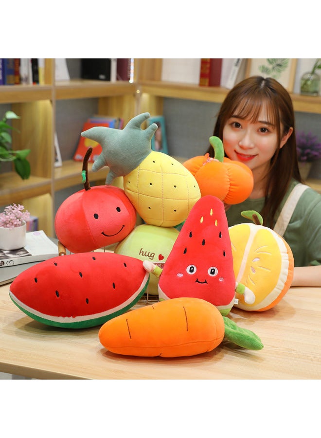 Fruit Plush Toy Pineapple Fruit And Vegetable Strawberry Orange Doll Wedding Toss Doll Grasping Machine Rag Doll-Color:Orange 25cm-Height:20- 35cm (collect Your Baby And Get A Year Of The Dragon Pen - Image 3