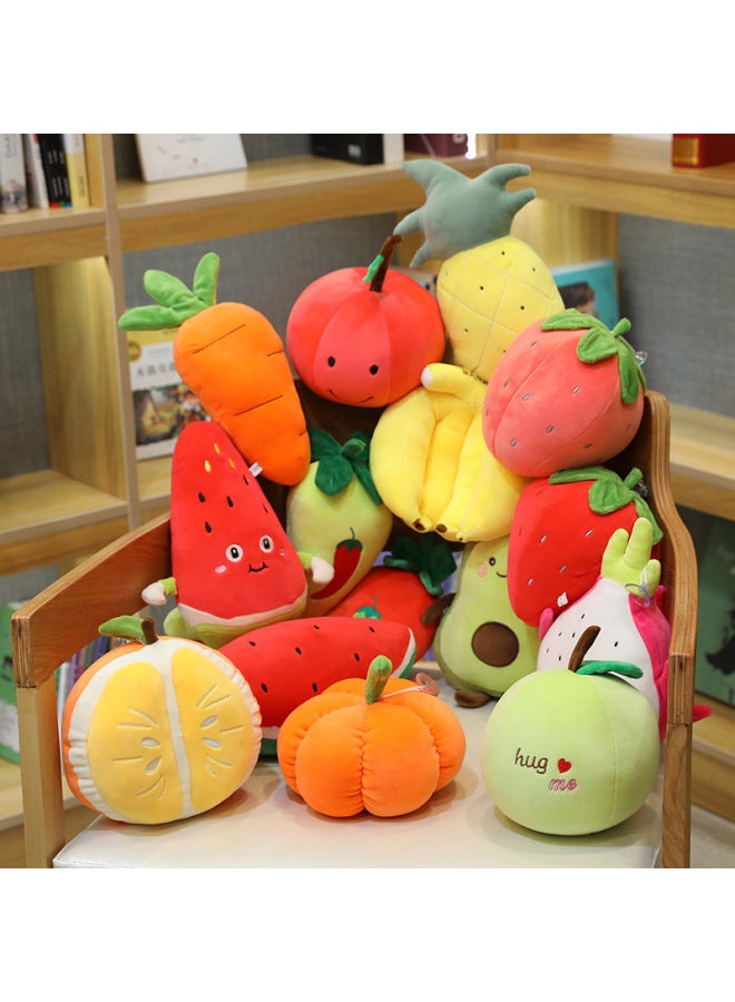 Fruit Plush Toy Pineapple Fruit And Vegetable Strawberry Orange Doll Wedding Toss Doll Grasping Machine Rag Doll-Color:Orange 25cm-Height:20- 35cm (collect Your Baby And Get A Year Of The Dragon Pen - Image 2