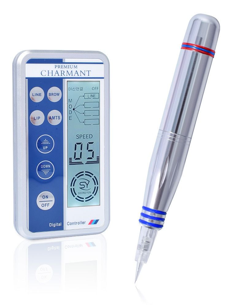 NIBEMINENT Embroidery Eyebrow Charmant Tattoo Machine Silver - Image 1