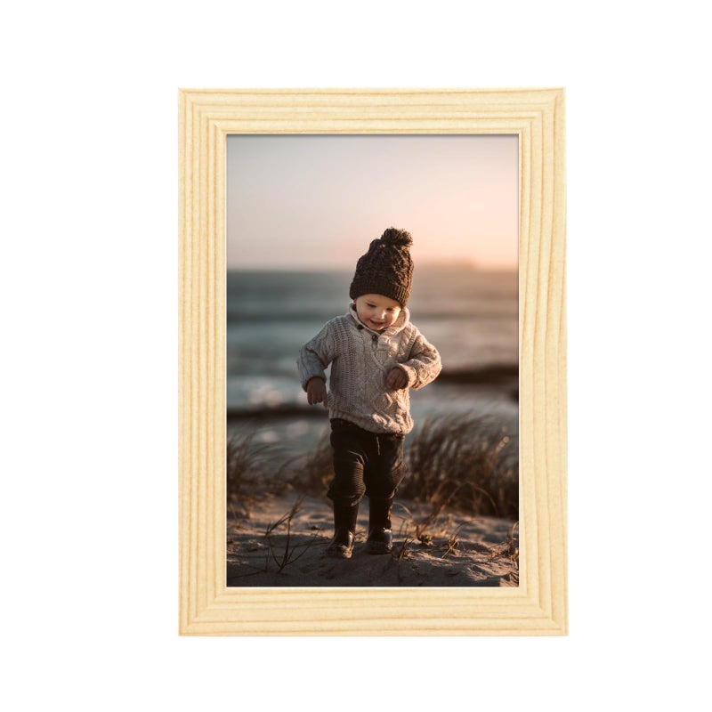 KINLINK 4x6 Picture Frames  Wood Grain Photo Frames with Plexiglass for Table Top and Wall Mounting  Composite Wood Picture Frames for Horizontal or Vertical Display - Image 1