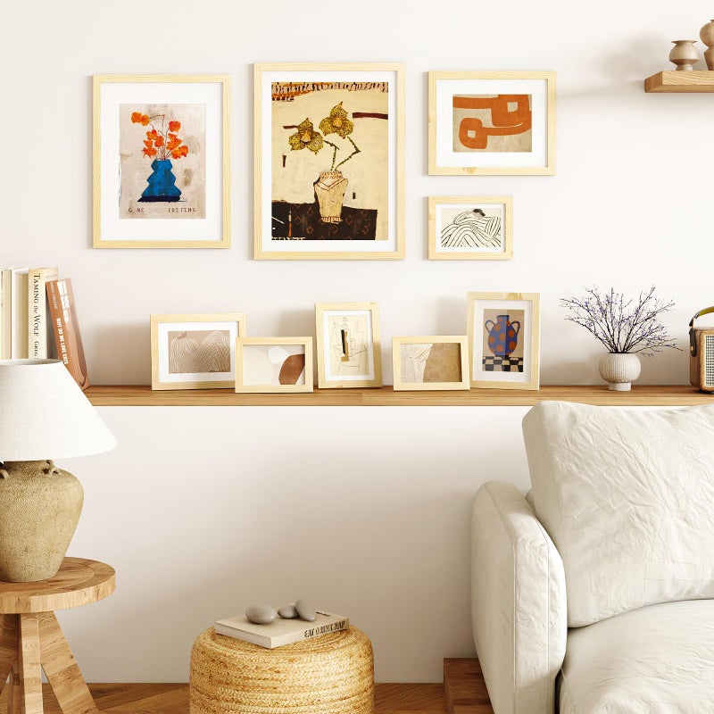 KINLINK 4x6 Picture Frames  Wood Grain Photo Frames with Plexiglass for Table Top and Wall Mounting  Composite Wood Picture Frames for Horizontal or Vertical Display - Image 4