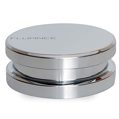 Fluance HiFi Vinyl Record Weight Stabilizer High Mass 760 gram Steel LP Disc Turntable Accessory with Protective Velvet Pad for Vibration Damping (RW02) - Image 1