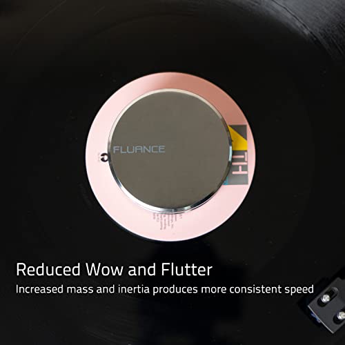 Fluance HiFi Vinyl Record Weight Stabilizer High Mass 760 gram Steel LP Disc Turntable Accessory with Protective Velvet Pad for Vibration Damping (RW02) - Image 4