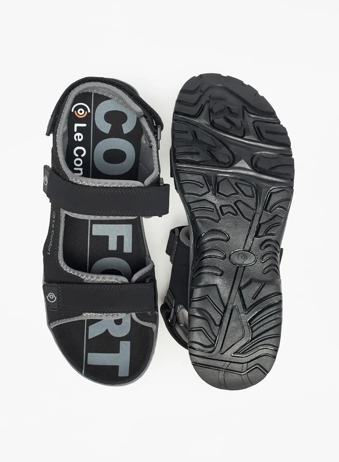 لو كونفورت Le Confort Logo Print Floaters with Hook and Loop Closure