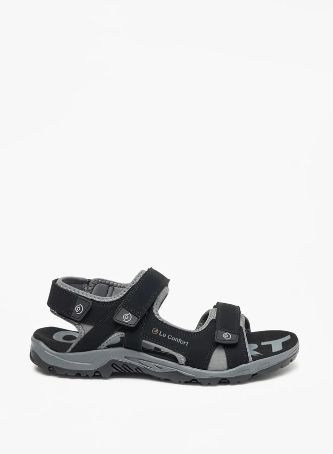 لو كونفورت Le Confort Logo Print Floaters with Hook and Loop Closure