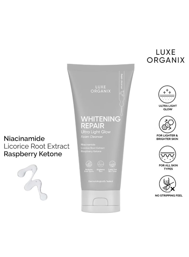 LUXE ORGANIX Luxe Organix Whitening Repair Ultra Light Glow Foam Cleanser 150gm - Image 2