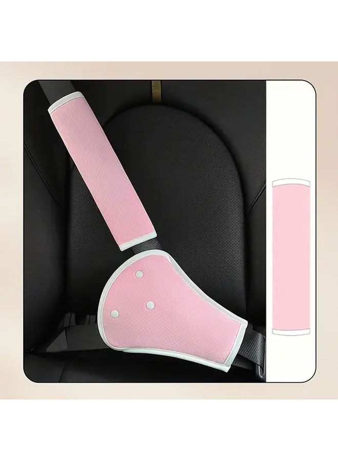 Pink 2 Piece Car Seat Belt Shoulder Pads Anti Chafing Protection Soft Cushion For Arms And Belly - Image 4