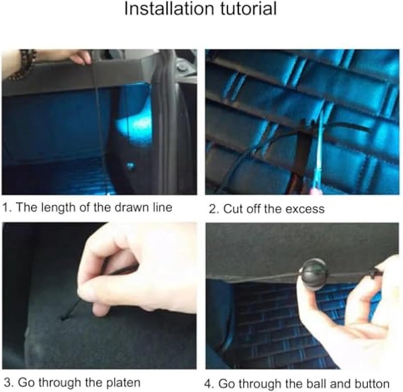 Yurefax Parcel Shelf String Cord for VW Golf MK5 MK6 - Image 3