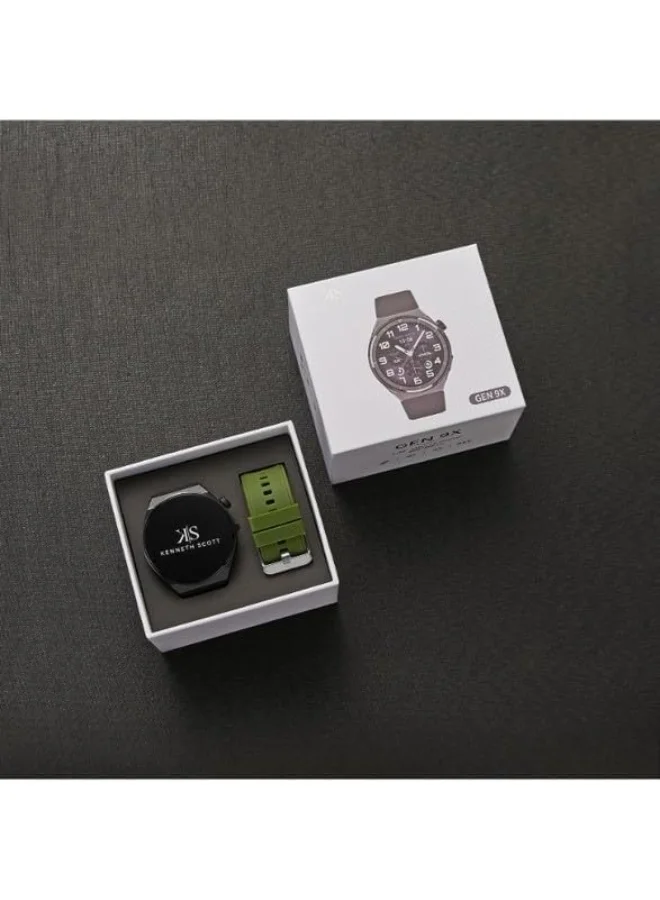 KENNETH SCOTT Kenneth Scott Unisex Multi Color Dial Smart Watch with Interchangeable Strap - KG9X-XSBBH