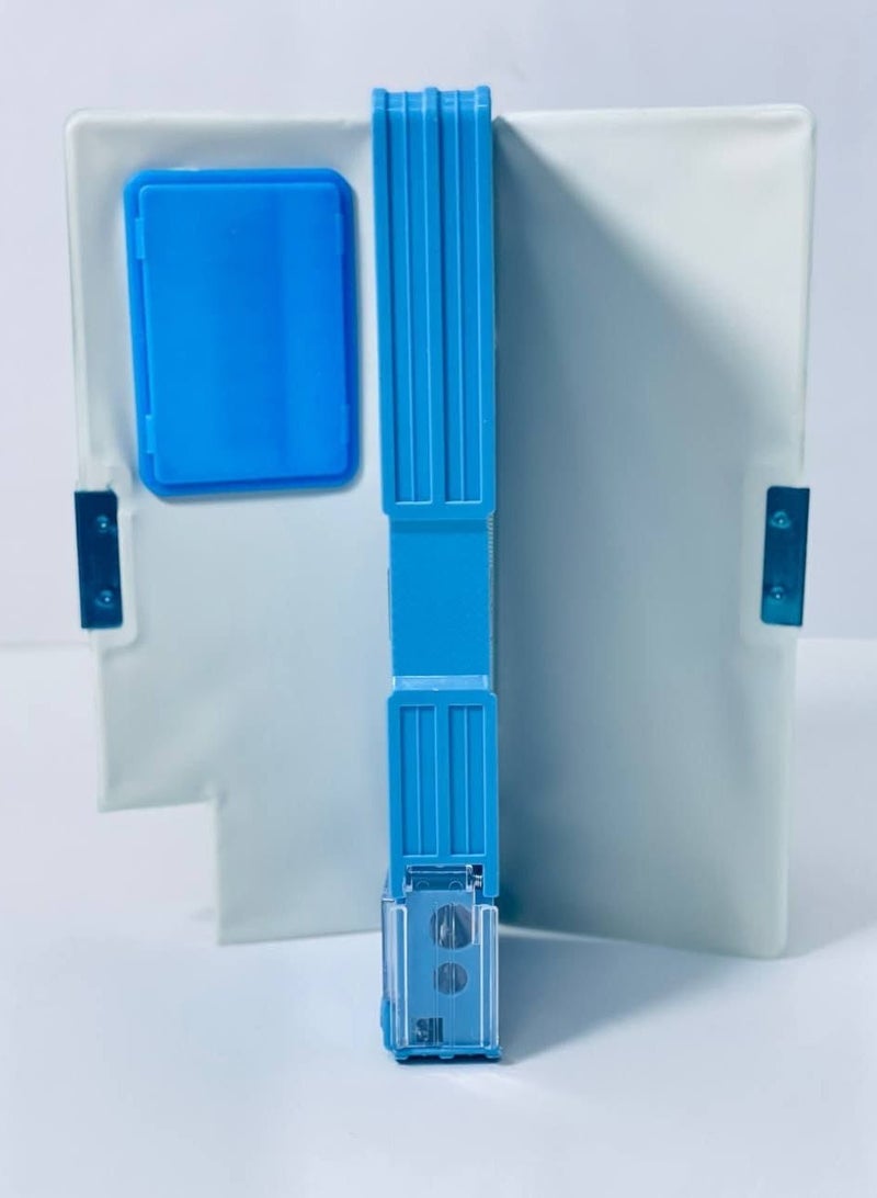 Magnetic pencil case with counter, plastic material, 2 doors and 2 large and small sharpeners - Image 4