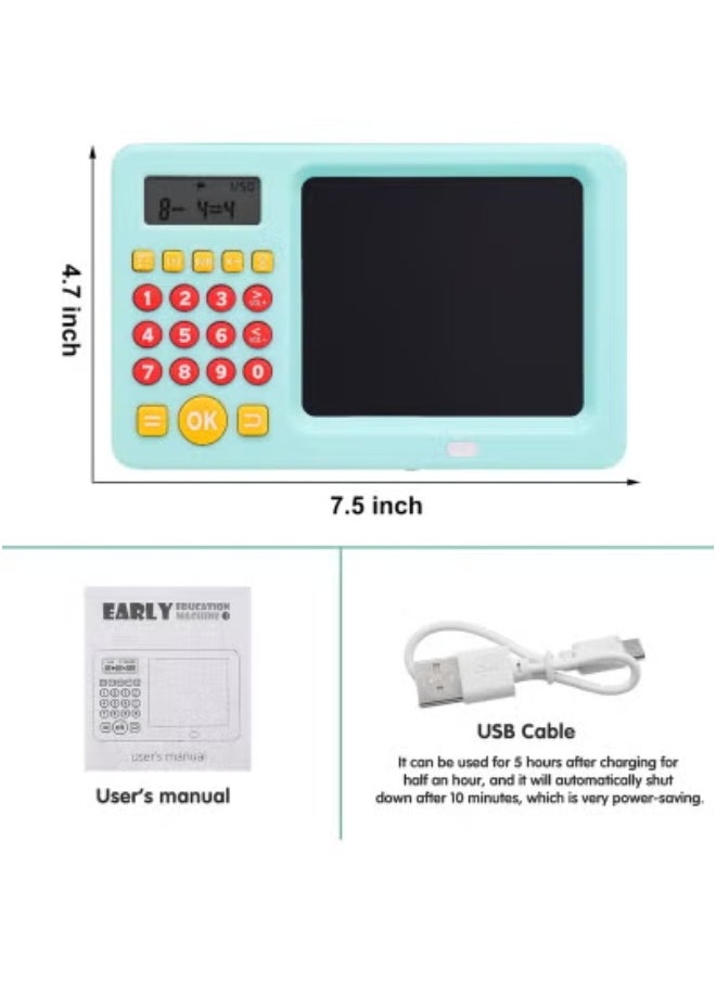 JAJEEK Interactive Math Games for Kids Ages 5-8 with LCD Writing Tablet – Educational Math Learning Toy for Boys and Girls – Screen-Free Fun for Practicing Addition, Subtraction, Counting, and Numbers – Lightweight, Reusable Writing Pad in Blue – Ideal Birthday Gift for Early Learners  - Image 4