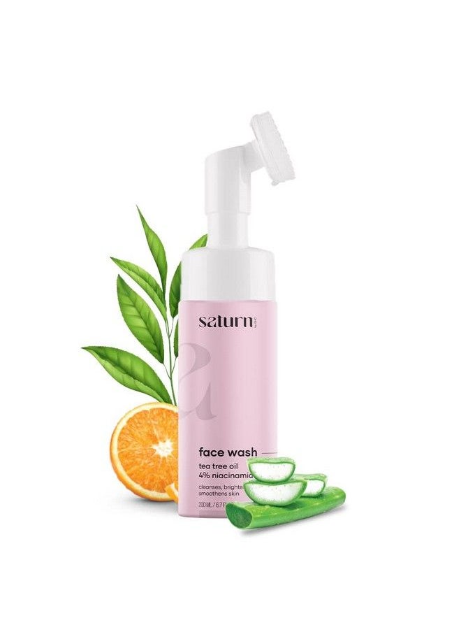Saturn by GHC - Foaming Face Wash With Builtin Face Brush For Hydrates Skin Acne Oil Control Deep Cleansing Nourishing & Moisturizing Powered With Aloe Vera Etc 120 Ml (Pack Of 1) - Image 1