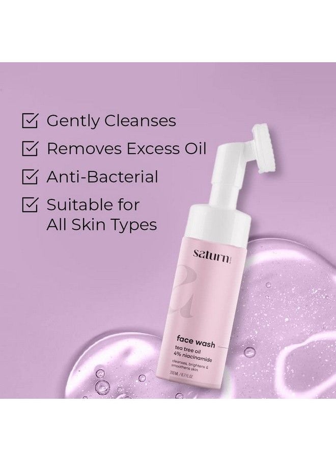 Saturn by GHC - Foaming Face Wash With Builtin Face Brush For Hydrates Skin Acne Oil Control Deep Cleansing Nourishing & Moisturizing Powered With Aloe Vera Etc 120 Ml (Pack Of 1) - Image 1