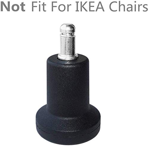 DOZYANT Bell Glides Replacement Office Chair or Stool Swivel Caster Wheels to Fixed Stationary Castors, for Carpet High Profile Bell Glides with Separate Self Adhesive Felt Pads, Chair Feet Wheel Stopper - Image 5