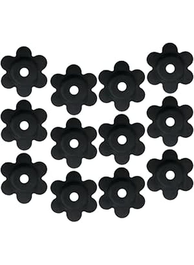 12 Pack Windproof Anti Skid Rubber Flag Pole Stoppers for Outdoor Garden Yard Patio - Image 1