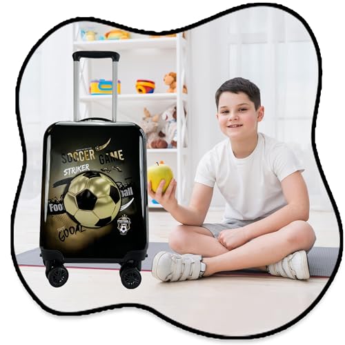 Inprof Kid’s Luggage Set 5 Piece Suitcase Set 16’’ Hardside Football Luggage with Spinner Wheels Boys Carry on Toddler Travel Rolling Suitcase Carry on Luggage Airline Approved - Image 5