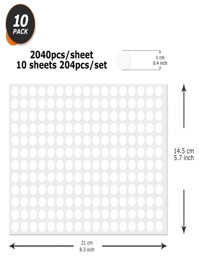 YIKIADA 2040 PCS Dot Stickers 0.4" Round Labels Circle Color Coding Decals Colored Tags for Office Classroom Home Yard Sale White - Image 2