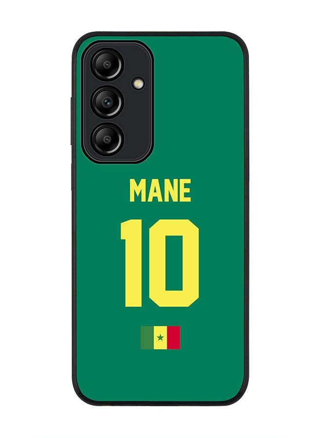 Stylizedd Rugged Black Edge Case for Samsung Galaxy A35, Slim fit Case Thin Cover -  Football Team - Senegal, Player Name - Mane - Image 1