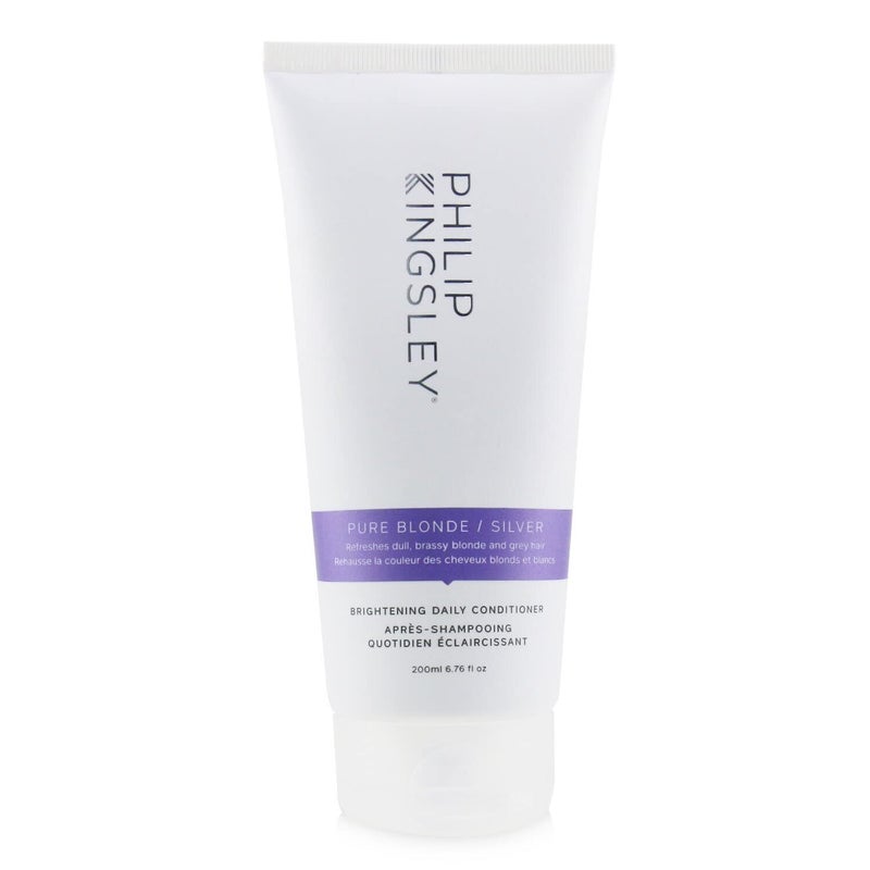 PHILIP KINGSLEY Pure Blonde/Silver Brightening Daily Purple Conditioner for Blonde Gray Brassy Colored Highlighted Bleached Hair Toner for Orange Brassiness and Yellow Tones, 6.76 oz - Image 1