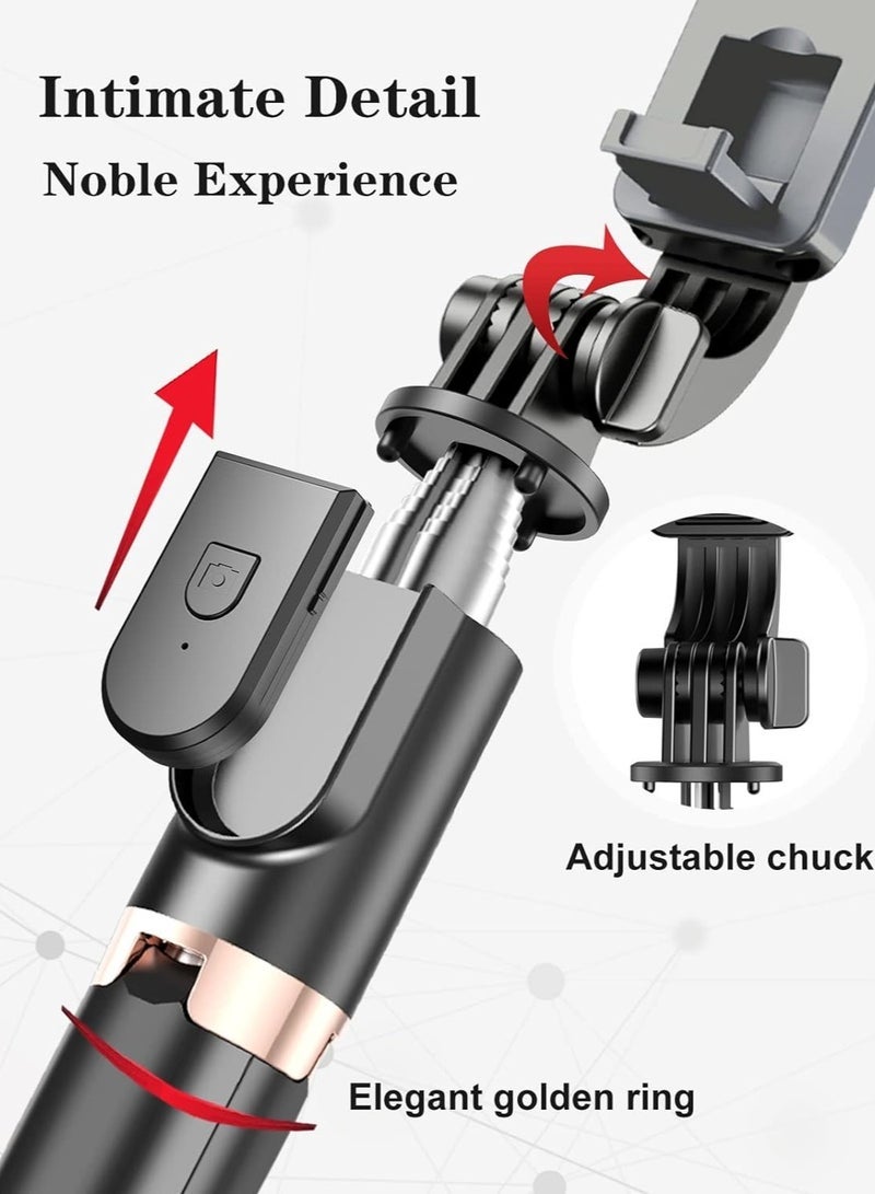 JAJEEK Selfie Stick With Fill Light  All In One Portable Selfie Stick Tripod Phone Holder With Detachable Wireless Remote  Compatible With All Mobilephone Android Smartphone & Lightweight - Image 4
