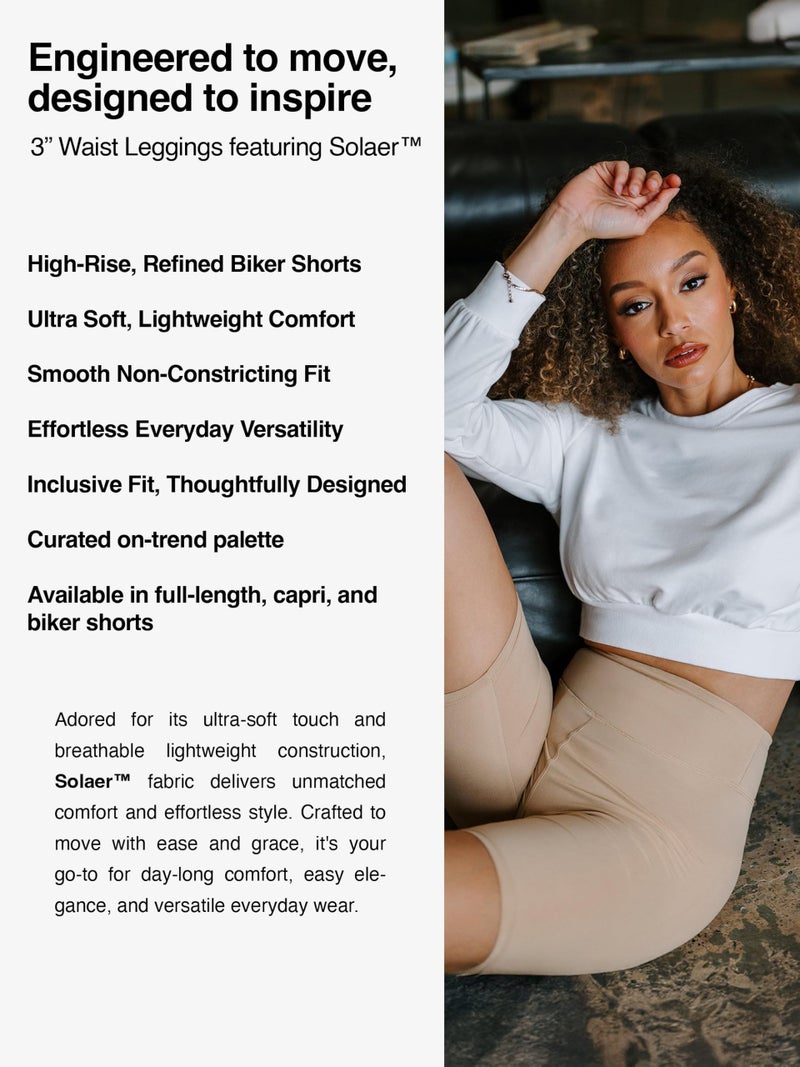 Conceited Women’s Biker Shorts - High Waisted - Spandex - Soft - Casual - Beige Nude - Large - X-Large - Image 2