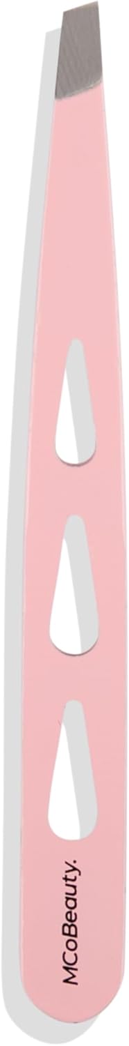 MCoBeauty Everyday Precision Tweezers, Ultra-Fine Slant Tips, Cleanable & Rust-Proof Metal, Removes Stubborn Hairs