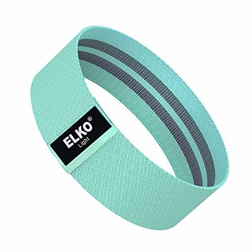 ELKO Fabric Resistance Band - Loop Hip Band for Women & Men for Hip, Legs, Stretching, Toning Workout. Mini Loop Bands for Glutes, Squats Exercise Usable in-Home & Gym Green (Light) - Image 1
