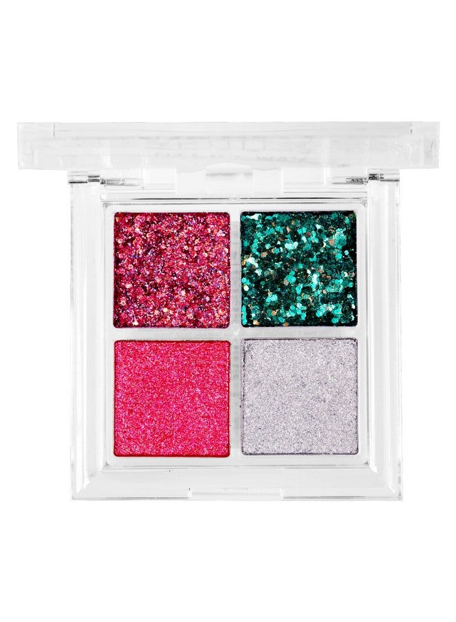 Ruby Kisses Glitter Gem Palette 4 Shades Highly Pigmented Chunk Glitter Buttery Texture Long Lasting Eye Makeup (Milky Way) - Image 3