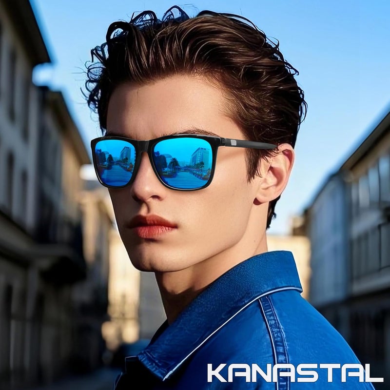 KANASTAL Polarized Sunglasses for Men Women, Classic Square Sports Sun Glasses Driving, Fashion Shades for Womens UV400 Protection Fishing Outdoor Cycling Activities - Image 2
