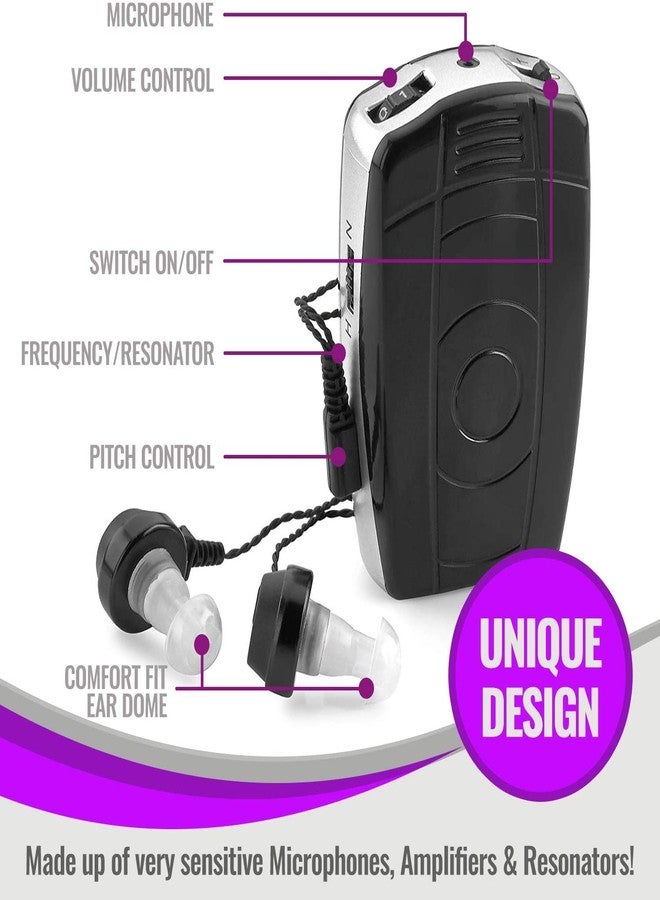 أف سي أس مكبر الصوت الشخصي ومكبر الصوت - Pocket Sound من FCS مع سماعات أذن أحادية وثنائية الأذن مزودة بميكروفونات. أفضل سماعة أذن للبالغين أو كبار السن. - Image 4