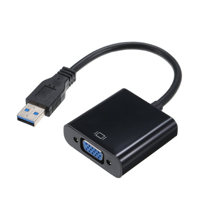 USB3.0 Adapter Black - Support 720P 1080P High Definition Resolution Backward Compatible With USB2.0 USB3.0 Adapter For Office Workstation Editing Workstation Entertainment - Image 3
