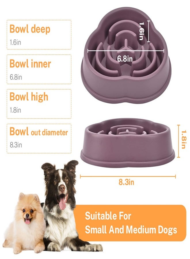 Juqiboom Slow Feeder Bowls for Small Medium, Puzzle Slow Feeding Pet Bowl with Anti-Slip Shim for Puppy, Non-Toxic Preventing Choking Healthy Slower Food Feeding Dishes (2pc Red) - Image 2