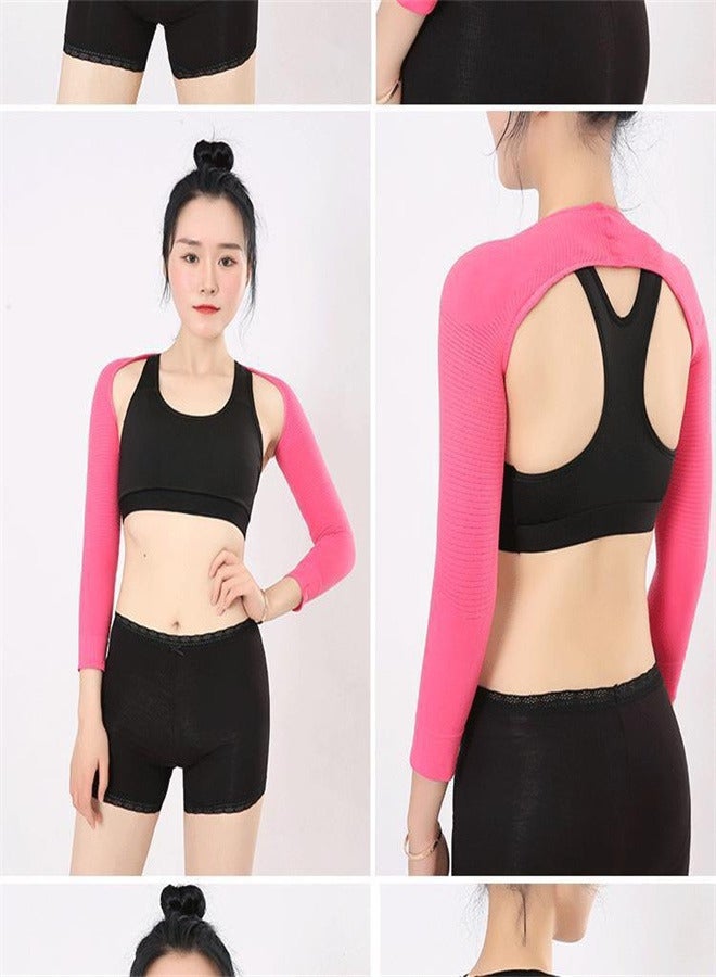 Generic Arm Slimming Sleeve Elastic Arm Shoulder Upper Arm Compression Wrap Shaper Tops Back Corrector for Women  - Image 2