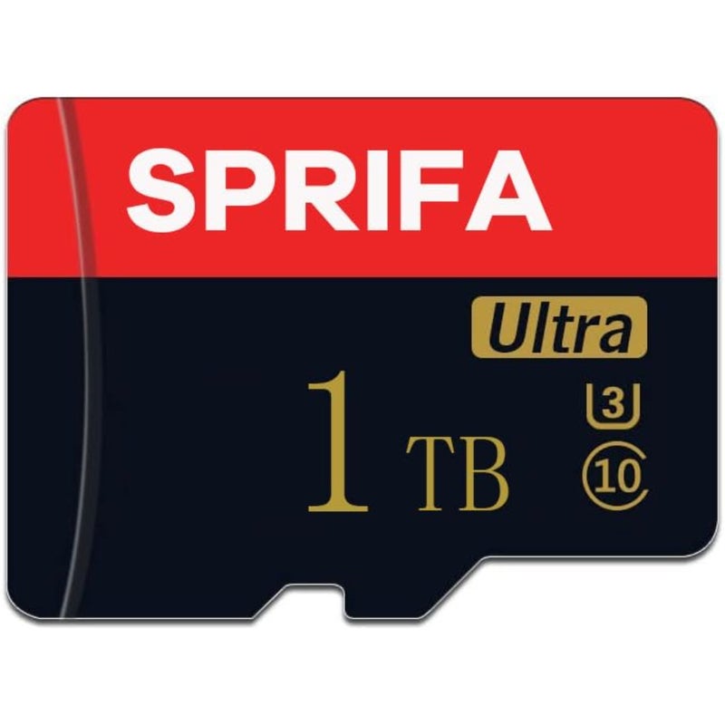 Micro TF Card 1024GB for 4K UHD Video Recording, A1 U3 C10 Micro SDXC Card with Adapter, High-Speed Memory Card in Black - Image 1