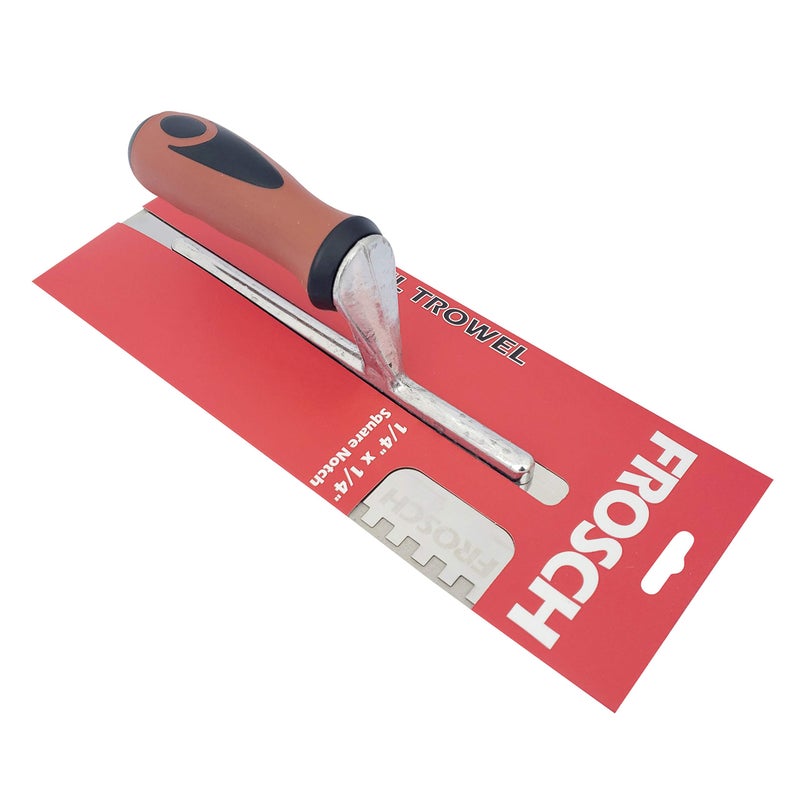 Frosch Stainless Steel Square Notch Tile Trowel (1/4" X 1/4")