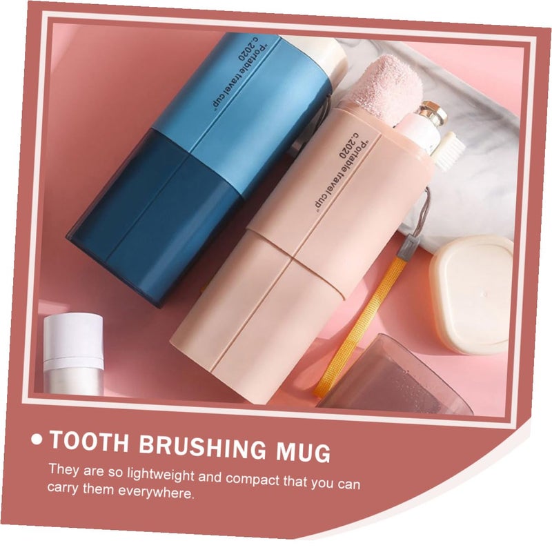 Milisten 4Pcs Travel Toothbrush Set With Case And Wash Cup Nordic Pink - Image 5