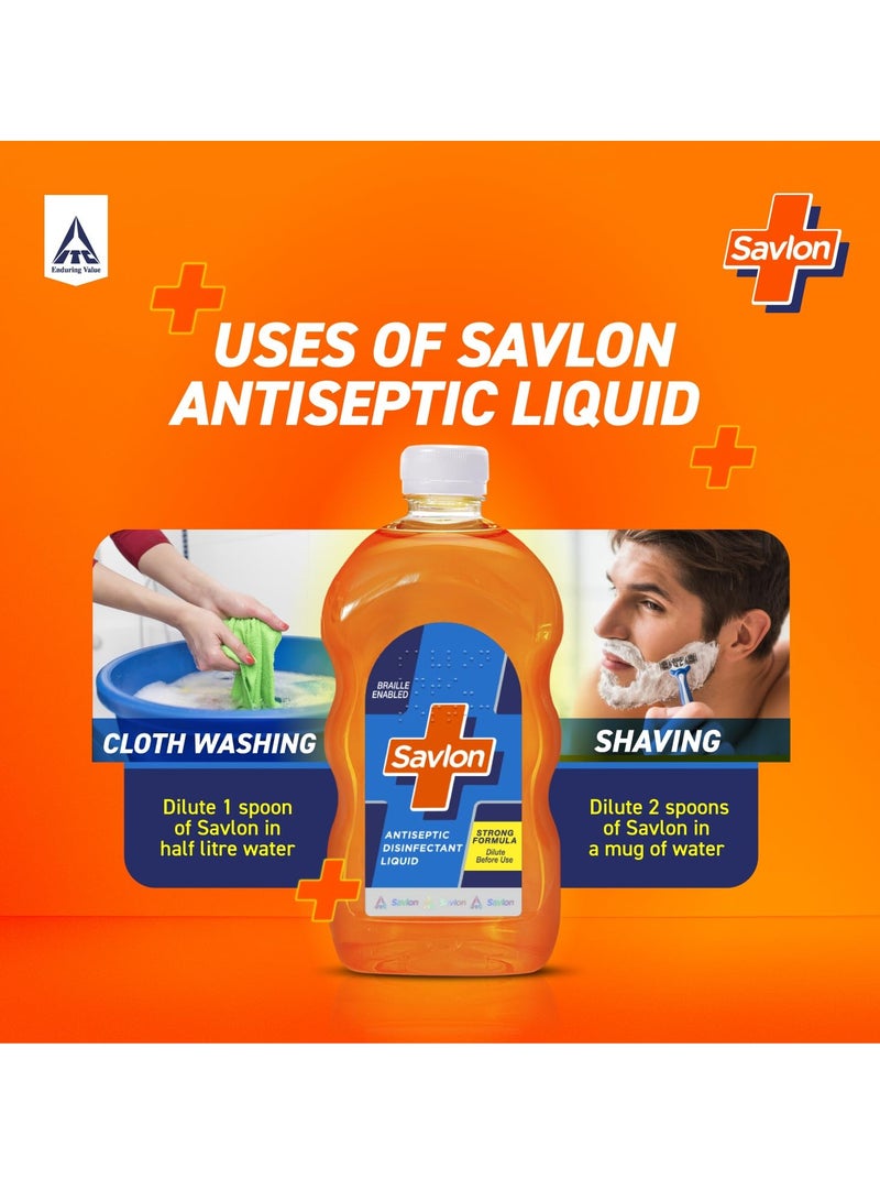Savlon Antiseptic Disinfectant Liquid for First Aid, 1000ml, Personal Hygiene, and Home Hygiene, Antiseptic for Bathing, Laundry, First Aid & Shaving - Image 4