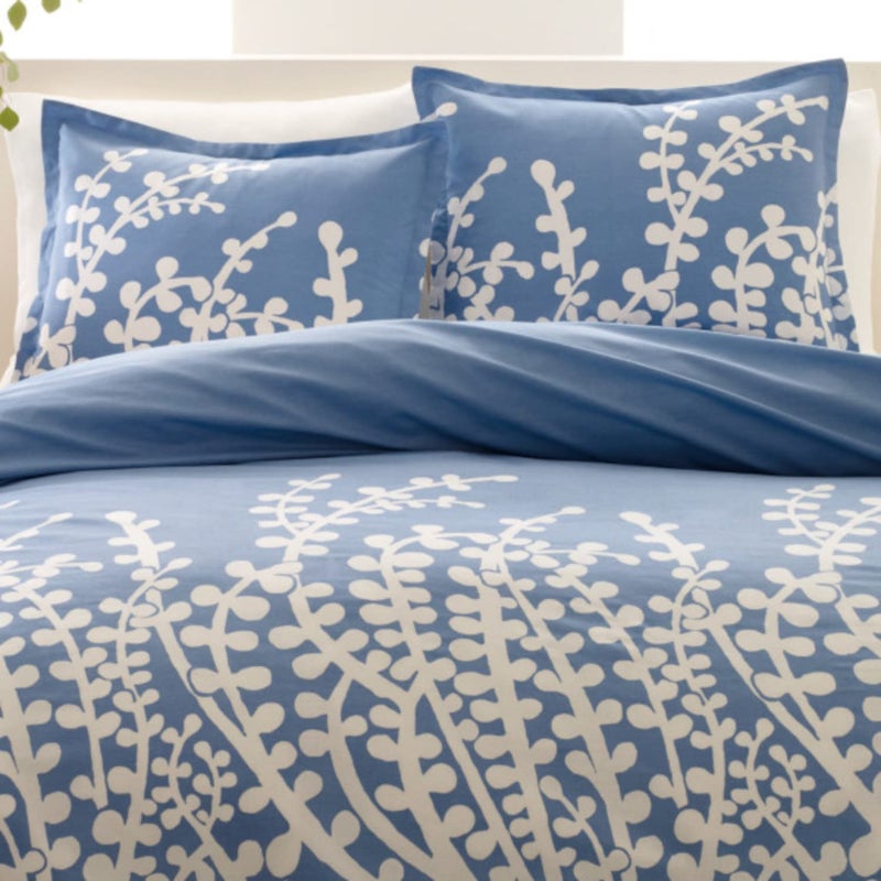 City Scene - King Duvet Cover Set, 100% Soft Cotton Bedding for Year Round Comfort, 3 Piece Bed Set with Matching Pillowcases (Branches Blue) - Image 5