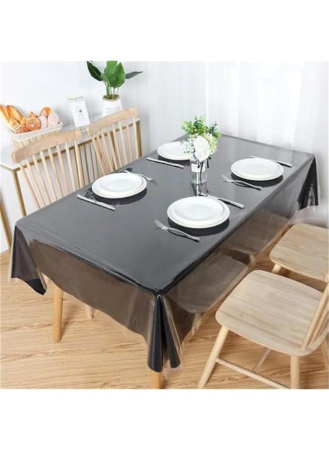 HOOKOR Rectangle Clear Table Cloth 60x84 Inch, Waterproof Wipeable Vinyl Tablecloths Protector, Oil Spill Proof Transparent Plastic Table Cover for Dining, Picnic, Camping, Outdoor (153 * 305cm)  - Image 5