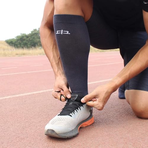 HEELIUM Bamboo Compression Socks For Men & Women | Odour Free & Superior Grip | Running, Cycling, Boosts Blood Circulation & Recovery - Image 4