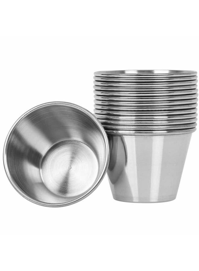 Artcome 14 Pack Stainless Steel Condiment Sauce Cups Great for Dipping and Portion Cups, 2.5 oz - Image 1