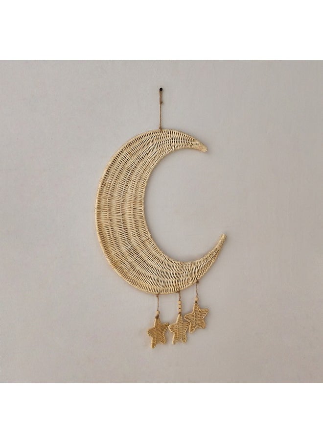Home Box - Belmonte Moon Star Rattan Wall Decor 40 x 44 cm - Image 1