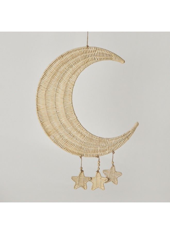 Home Box - Belmonte Moon Star Rattan Wall Decor 40 x 44 cm - Image 1